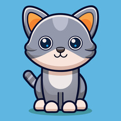 3d cute cartoon illustration, 3D Cute Cat Icon – Playful Kitten, Cartoon Pet, High Resolution Vector Illustration.   © Shofikul islam