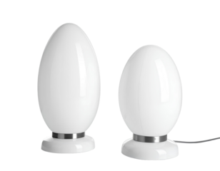Firefly_Modern egg shaped floor lamps isolated on white background_