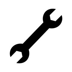wrench silhouette vector illustration