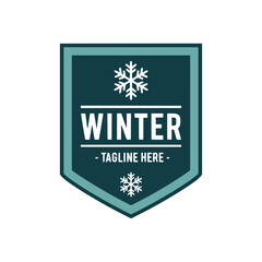 Naklejka premium Modern Winter Vector Logo Design