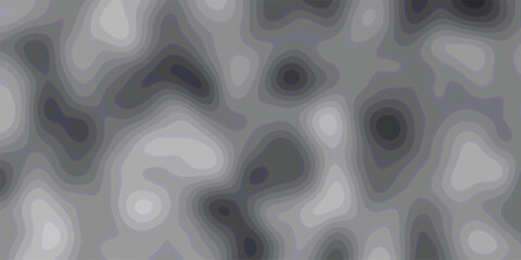 Abstract contoured terrain map design in shades of gray suitable for digital backgrounds or graphic elements