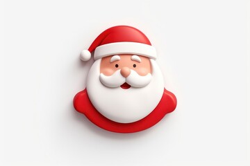Cute santa white icon decoration.