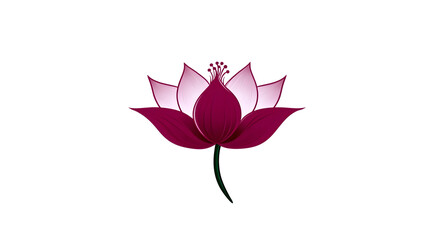 Obraz premium Beautifully stylized illust n of a vibrant pink lotus flower with delicate petals, conveying a sense of tranquility and natural elegance.