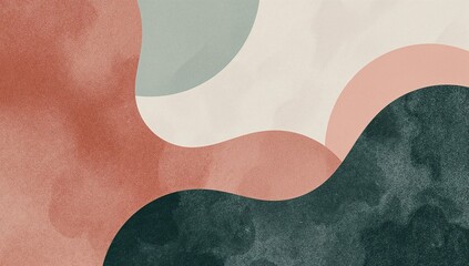 Abstract Watercolor Landscape: Serene Earth Tones