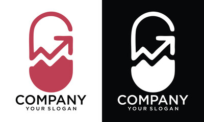 Creative An abstract oval-shaped logo , surrounded by red curved elements and arrows, 