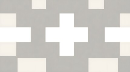 Obraz premium Minimalist abstract background featuring a repeating pattern of intersecting gray and white geometric shapes and lines, creating a clean, contemporary visual texture.