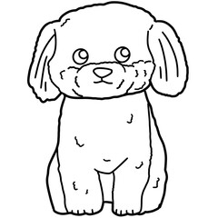 Dog Coloring Illustration