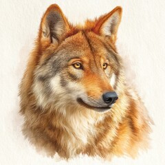 Fototapeta premium Wolf portrait illustration