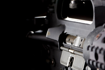 Studio Portrait of an AR-15 Rifle in Dramatic Lighting