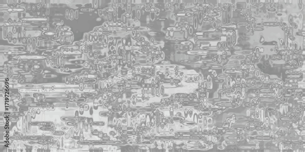 Poster intricate, monochromatic abstract pattern with detailed grayscale textures and circular elements, su