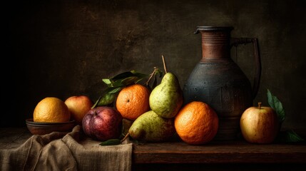 still life fruit pears oranges apples © nameera_hasan