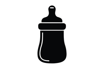 baby bottle vector icon silhouette
