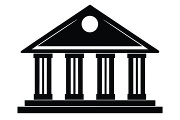 bank vector icon silhouette