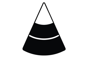 Fototapeta premium candy corn vector icon silhouette