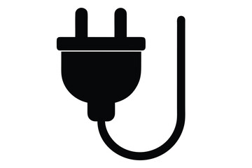 plug vector icon silhouette