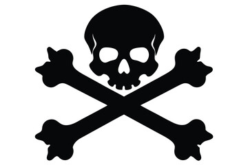 skulls   bones vector icon silhouette