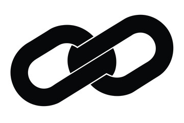 interlink vector icon silhouette
