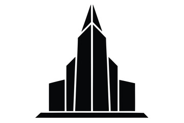 skyscraper vector icon silhouette