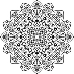 ornamental round lace doily pattern