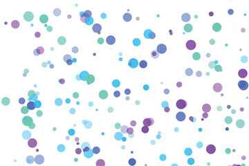 Abstract Colorful Bubbles on White Background Creates a Playful and Dynamic Visual Perfect for Creative Projects and Design Mockups with Teal Blue and Purple Tones
