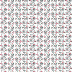 vector seamless pattern with flowers