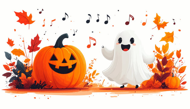 Ghostly Pumpkin Serenade A Cheerful Autumn Halloween Dance