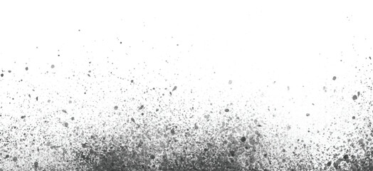 Obraz premium Abstract grayscale texture with scattered speckles and splashes, ideal for backgrounds, overlays, or creative design projects.