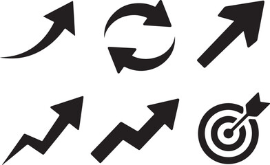 Trendy arrows for growth and success visuals now
