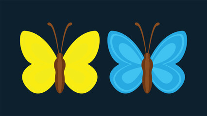 Butterfly design over blue background, vector illustration eps10