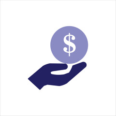 cost icons. simple colored vector