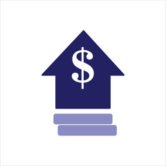 price increase icons. simple colored vector