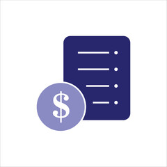 list price icons. simple colored vector