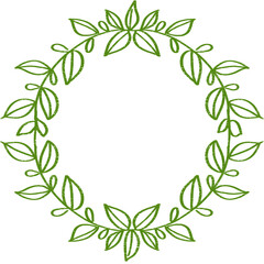 Leaves Wreath illustration