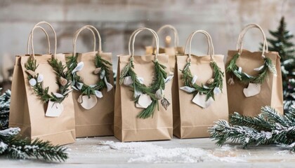 Advent calendar made of paper bags. Eco friendly advent calendar. Christmas advent calendar 