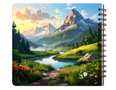 Firefly_Notepad – Isolated on Transparent Background – PNG – GENERATIVE AI