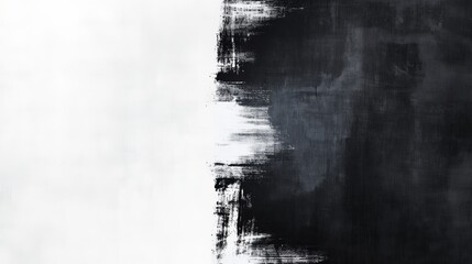 Fototapeta premium Abstract black and white brush stroke texture background