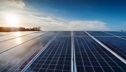 close up view of modern solar panels harnessing renewable energy
