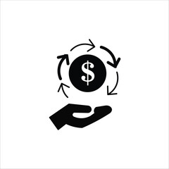 Obraz premium return on investment icons. simple solid vector