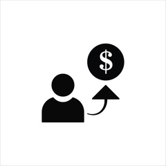 investor icons. simple solid vector