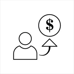 investor icons. simple line vector