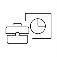 Fototapeta premium portfolio icons. simple line vector