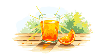 Fresh Orange Juice A Zesty Morning Delight with a Slice of Citrus