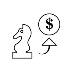 strategy icons. simple line vector