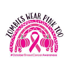 Zombies pink breast cancer awareness