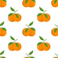Seamless pattern with orange fruit.