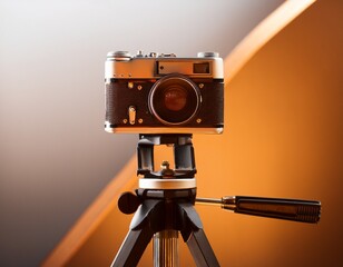 a camera on a stand