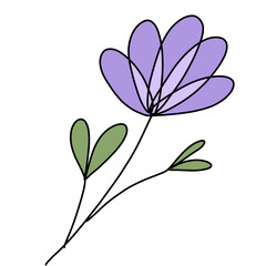 Obraz premium Simple Flower Illustration Isolated