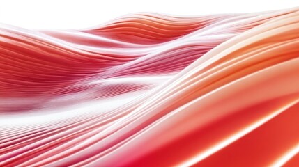 Abstract red and white flowing waves