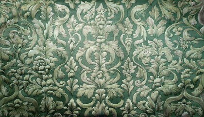 elegant sage green damask pattern background texture for design projects