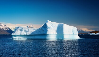 a white iceberg in water